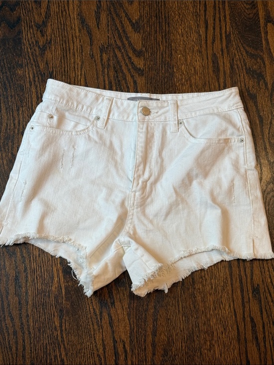 Just USA Pants - White Frayed Hem Women's Denim Shorts size medium